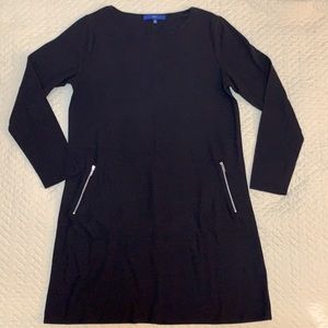 Black Apt 9 Long-Sleeved Swing Dress with Pockets